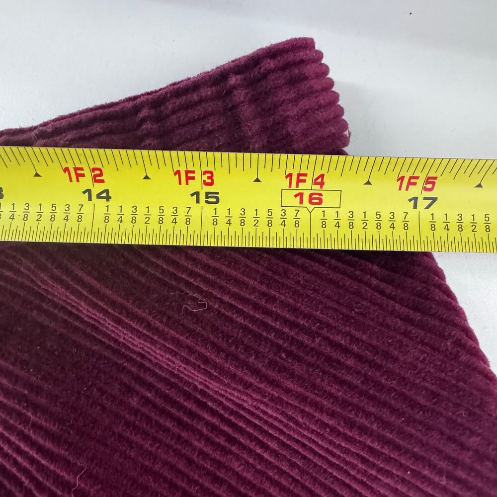 Vtg Orvis Women Sz 14 Maroon Corduroy A-Line Midi High Waist Skirt - Picture 6 of 7